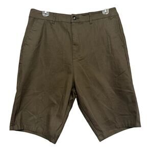 ASOS Men's Dark Green Chino Shorts Pockets Zip 32 NWT